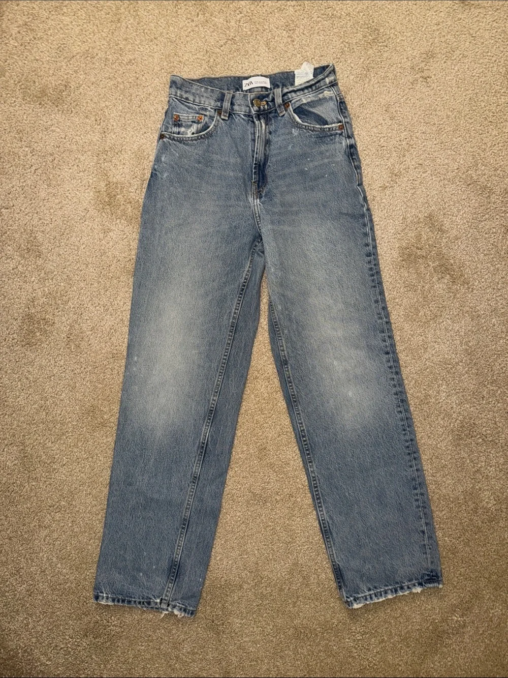Zara Men's Light Blue Straight Jeans